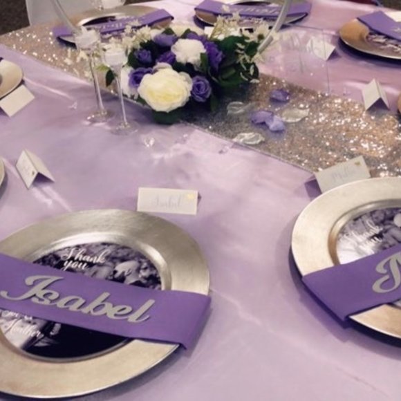 Gold Roses Cut Out Menu | Charger Insert | Wedding Reception Decorations - Picture 4 of 4